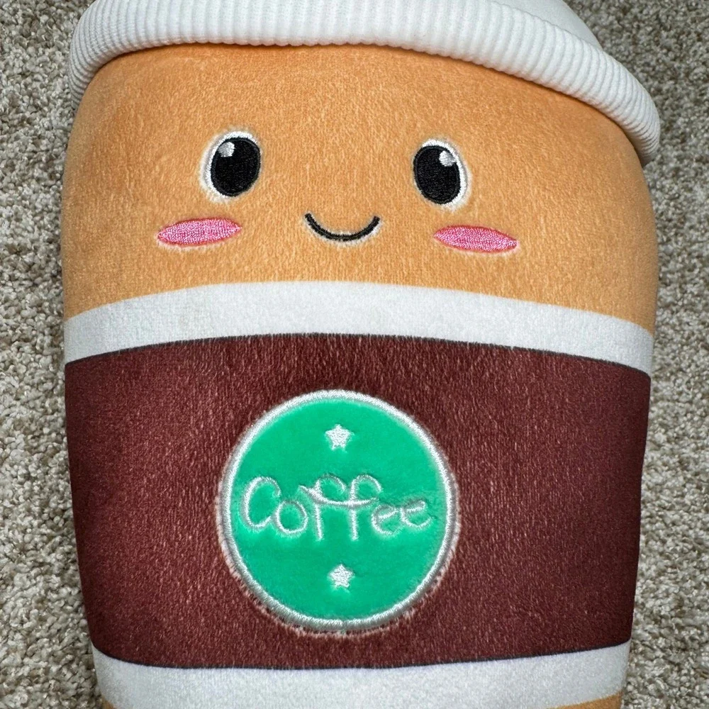 Linzy Toys Smoochy‎ Pals Coffee Cup Plush 12 Inch Squishy Latte Stuffed Animal